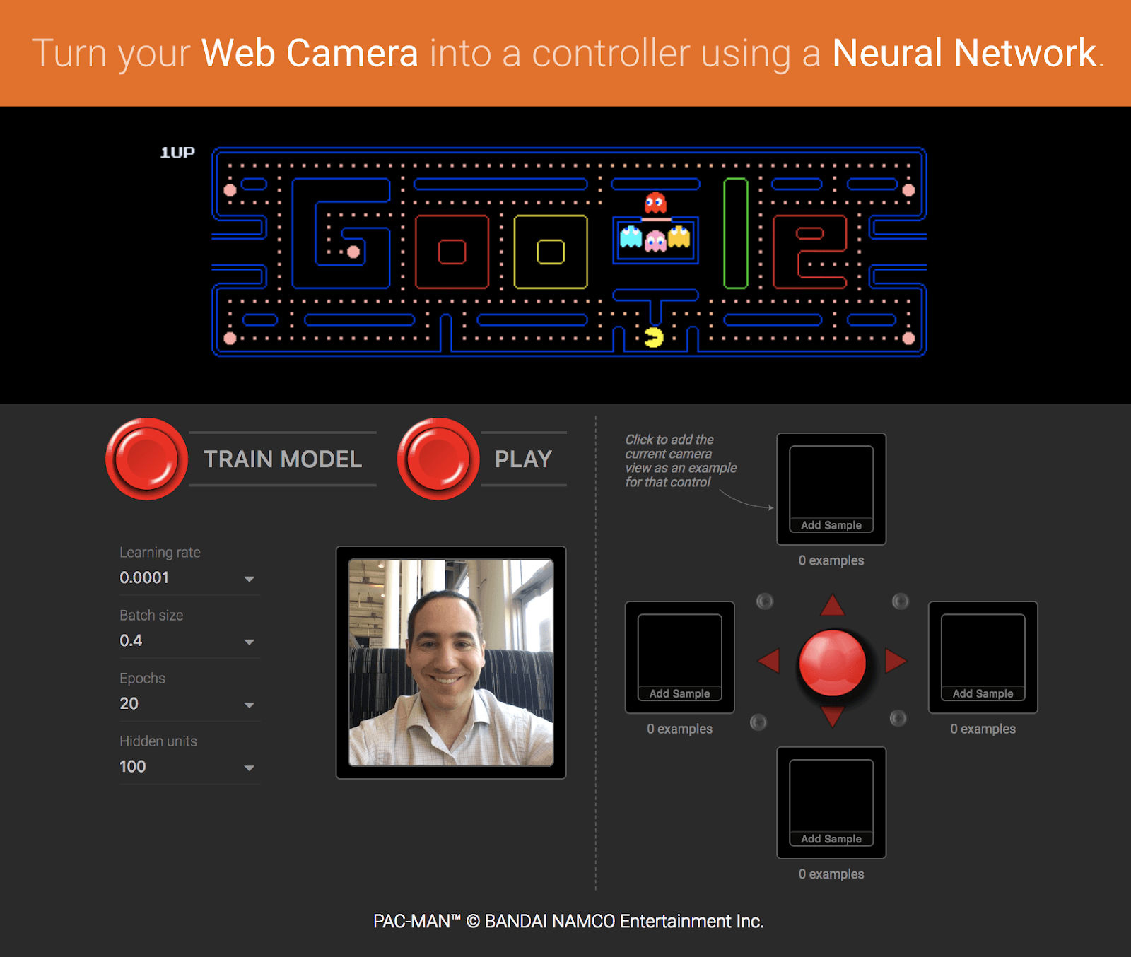 Превратите свою веб-камеру в пульт управления для PAC-MAN с помощью нейронной сети