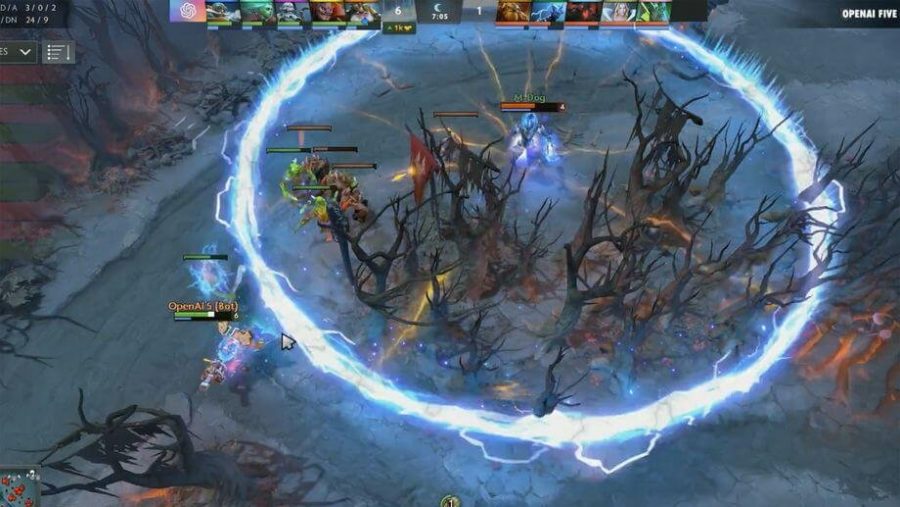 dota 2 bot beat team of professionals