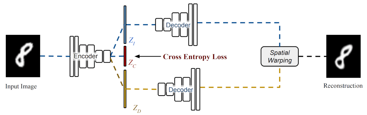 The proposed class-aware Deforming Autoencoder