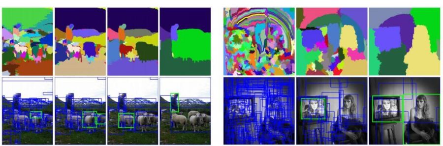 Fig: 1 Selective Search looks through windows of multiple scales and looks for adjacent pixels that share textures, colors, or intensities.