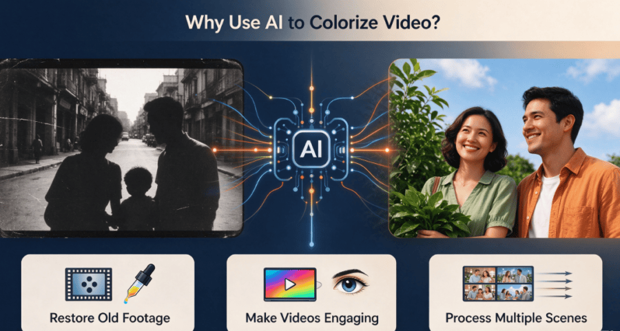 Why use AI to colorize old black and white video footage